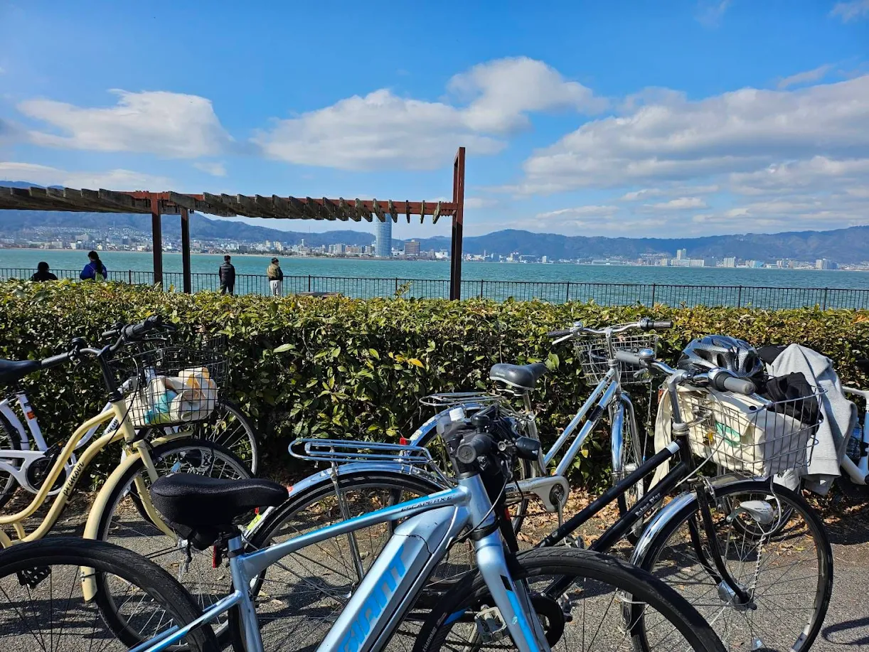 琵琶湖南湖一周チャレンジの様子